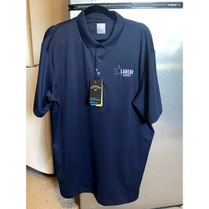 NWT Callaway Golf Dark Blue Polo Opti Dri Shirt - L